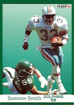 #131 Sammie Smith - Miami Dolphins - 1991 Fleer Football