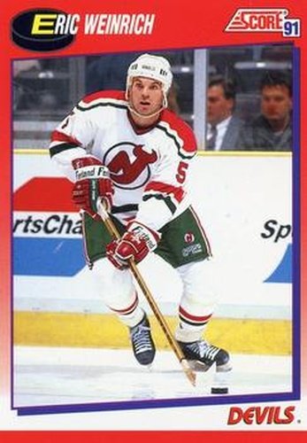 #131 Eric Weinrich - New Jersey Devils - 1991-92 Score Canadian Bilingual Hockey