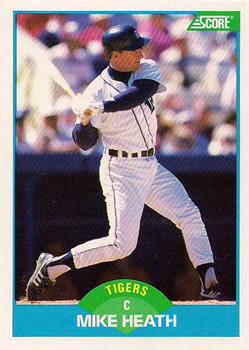 #131 Mike Heath - Detroit Tigers - 1989 Score Baseball