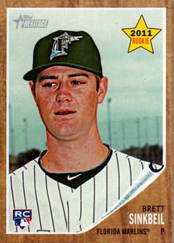 #131 Brett Sinkbeil - Florida Marlins - 2011 Topps Heritage Baseball