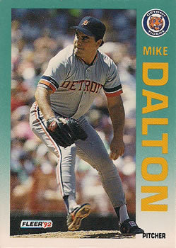 #131 Mike Dalton - Detroit Tigers - 1992 Fleer Baseball