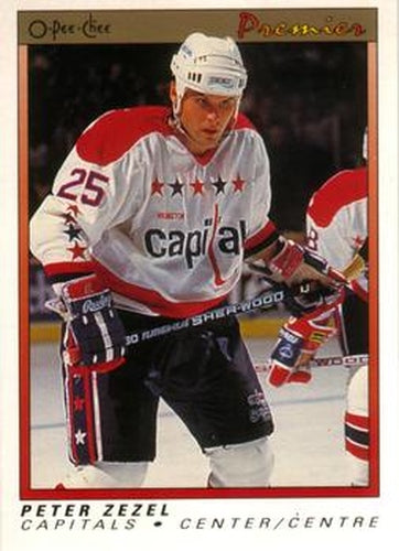#131 Peter Zezel - Washington Capitals - 1990-91 O-Pee-Chee Premier Hockey
