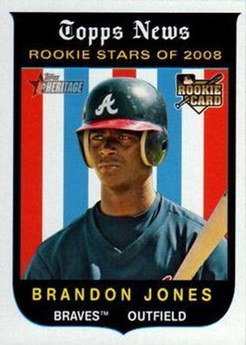 #131 Brandon Jones - Atlanta Braves - 2008 Topps Heritage Baseball