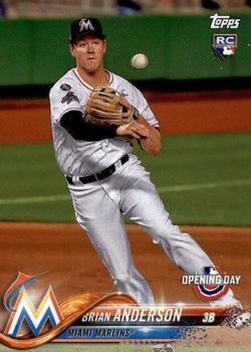 #131 Brian Anderson - Miami Marlins - 2018 Topps Opening Day Baseball