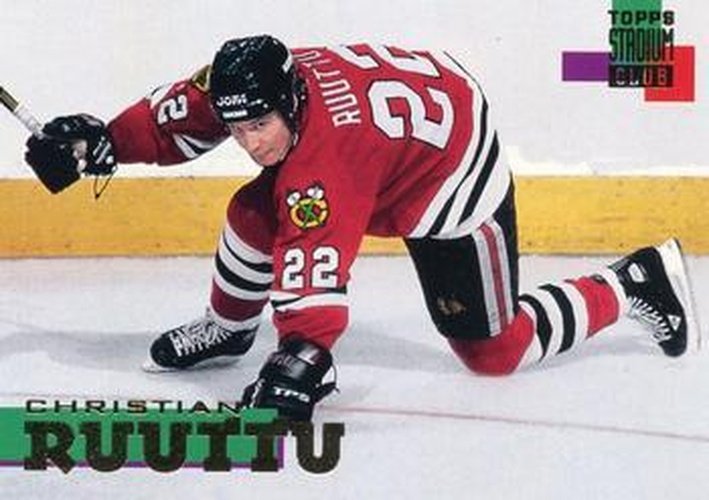 #131 Christian Ruuttu - Chicago Blackhawks - 1994-95 Stadium Club Hockey