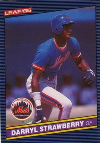 #131 Darryl Strawberry - New York Mets - 1986 Leaf Baseball