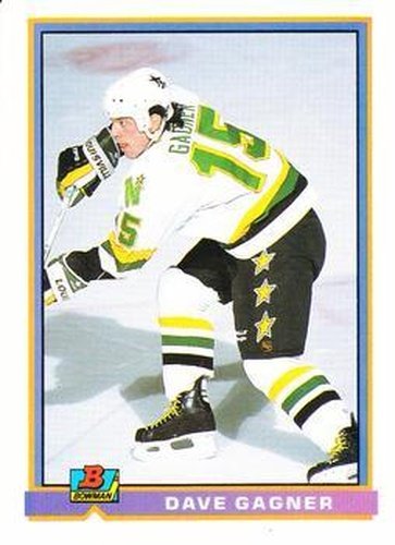 #131 Dave Gagner - Minnesota North Stars - 1991-92 Bowman Hockey