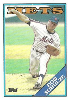 #131 Don Schulze - New York Mets - 1988 Topps Baseball