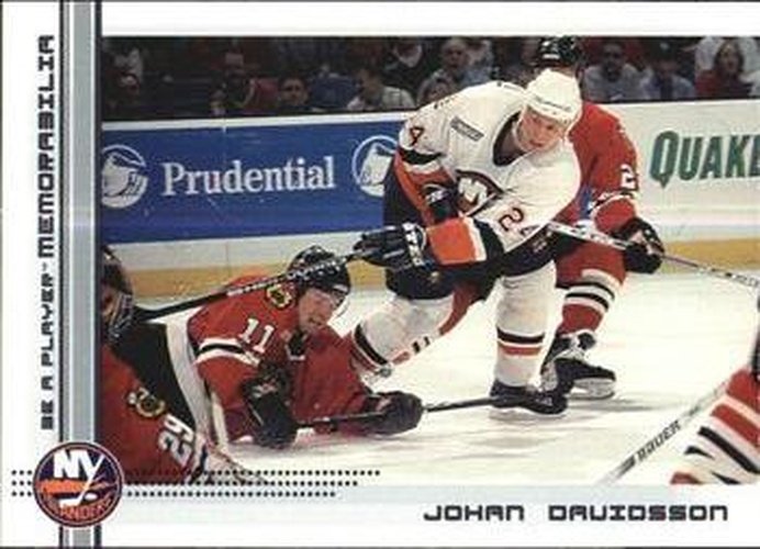 #131 Johan Davidsson - New York Islanders - 2000-01 Be a Player Memorabilia Hockey
