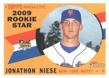 #131 Jon Niese - New York Mets - 2009 Topps Heritage Baseball