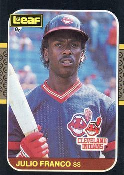 #131 Julio Franco - Cleveland Indians - 1987 Leaf Baseball