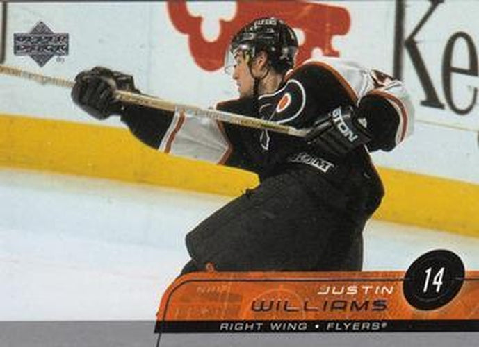 #131 Justin Williams - Philadelphia Flyers - 2002-03 Upper Deck Hockey