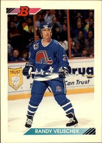 #131 Randy Velischek - Quebec Nordiques - 1992-93 Bowman Hockey