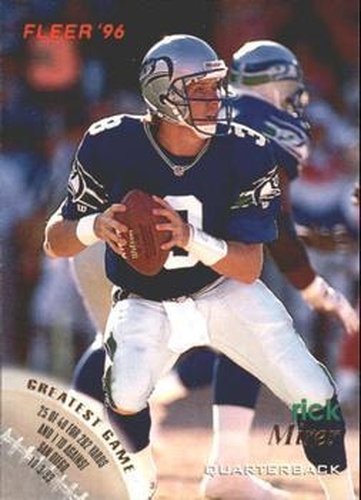 #131 Rick Mirer - Seattle Seahawks - 1996 Fleer Football