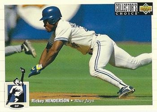 #131 Rickey Henderson - Toronto Blue Jays - 1994 Collector's Choice Baseball