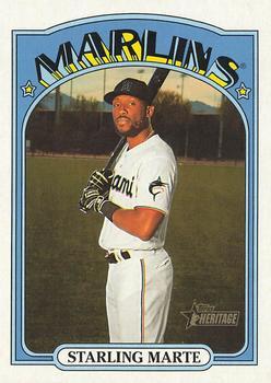 #131 Starling Marte - Miami Marlins - 2021 Topps Heritage Baseball