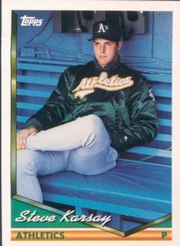 #131 Steve Karsay - Oakland Athletics - 1994 Topps Baseball