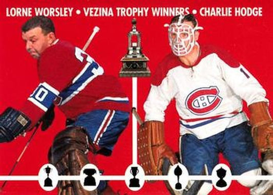 #131 Lorne Worsley / Charlie Hodge - Montreal Canadiens - 1995-96 Parkhurst 1966-67 Hockey