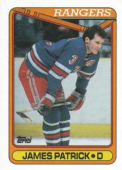 #131 James Patrick - New York Rangers - 1990-91 Topps Hockey