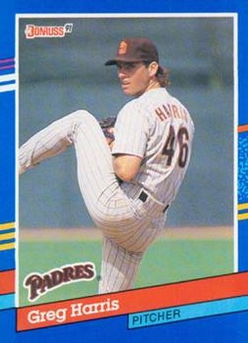 #131 Greg Harris - San Diego Padres - 1991 Donruss Baseball