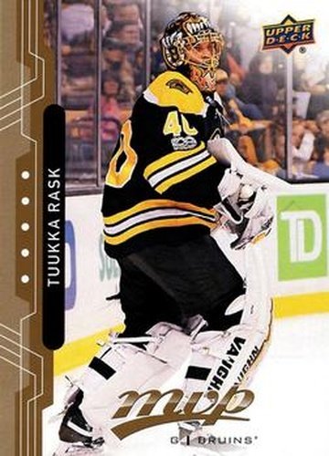 #131 Tuukka Rask - Boston Bruins - 2018-19 Upper Deck MVP Hockey