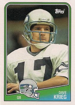 #131 Dave Krieg - Seattle Seahawks - 1988 Topps Football