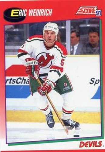#131 Eric Weinrich - New Jersey Devils - 1991-92 Score Canadian Hockey