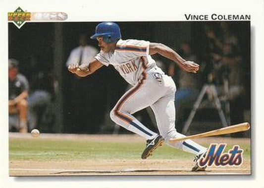 #131 Vince Coleman - New York Mets - 1992 Upper Deck Baseball