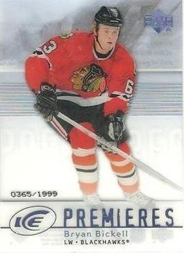 #132 Bryan Bickell - Chicago Blackhawks - 2007-08 Upper Deck Ice Hockey