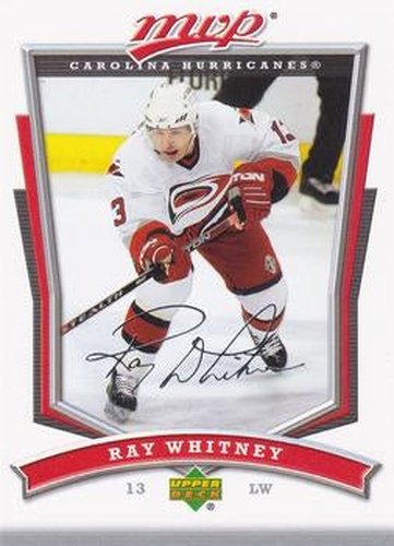 #132 Ray Whitney - Carolina Hurricanes - 2007-08 Upper Deck MVP Hockey