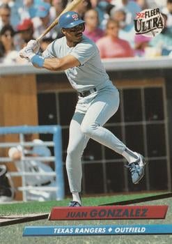 #132 Juan Gonzalez - Texas Rangers - 1992 Ultra Baseball