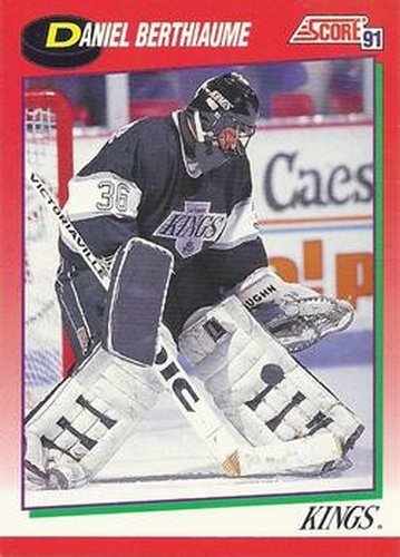 #132 Daniel Berthiaume - Los Angeles Kings - 1991-92 Score Canadian Hockey