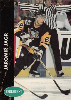 #132 Jaromir Jagr - Pittsburgh Penguins - 1991-92 Parkhurst Hockey