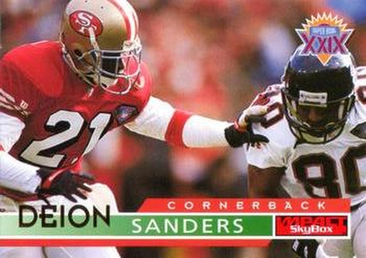 #132 Deion Sanders - San Francisco 49ers - 1995 SkyBox Impact Football