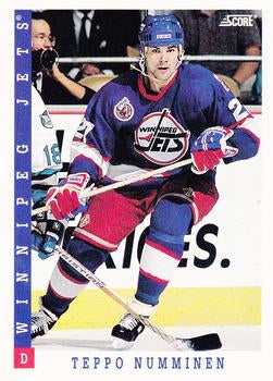 #132 Teppo Numminen - Winnipeg Jets - 1993-94 Score Canadian Hockey