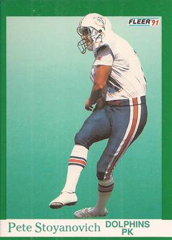#132 Pete Stoyanovich - Miami Dolphins - 1991 Fleer Football