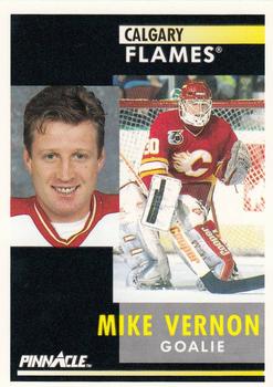 #132 Mike Vernon - Calgary Flames - 1991-92 Pinnacle Hockey