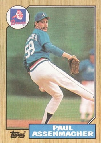 #132 Paul Assenmacher - Atlanta Braves - 1987 Topps Baseball