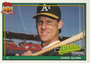 #132 Jamie Quirk - Oakland Athletics - 1991 O-Pee-Chee Baseball