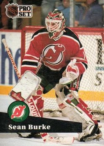 #132 Sean Burke - 1991-92 Pro Set Hockey