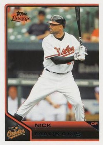 #132 Nick Markakis - Baltimore Orioles - 2011 Topps Lineage Baseball