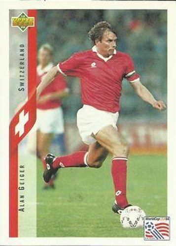 #132 Alain Geiger - Switzerland - 1994 Upper Deck World Cup Contenders English/Spanish Soccer