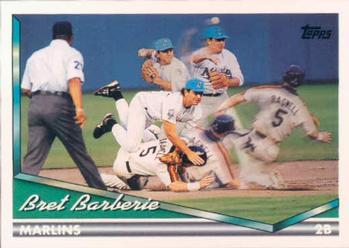 #132 Bret Barberie - Florida Marlins - 1994 Topps Baseball
