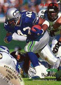 #132 Chris Warren - Seattle Seahawks - 1996 Fleer Football