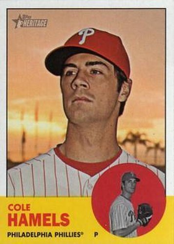 #132 Cole Hamels - Philadelphia Phillies - 2012 Topps Heritage Baseball