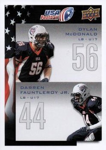 #132 Dylan McDonald / Darren Fauntleroy Jr. - USA - 2014 Upper Deck USA Football