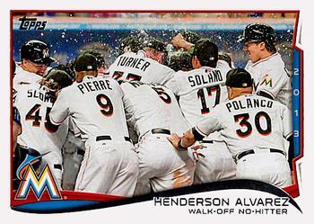 #132 Henderson Alvarez - Miami Marlins - 2014 Topps Baseball