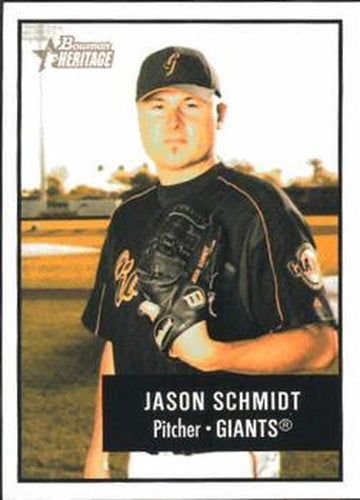 #132 Jason Schmidt - San Francisco Giants - 2003 Bowman Heritage Baseball