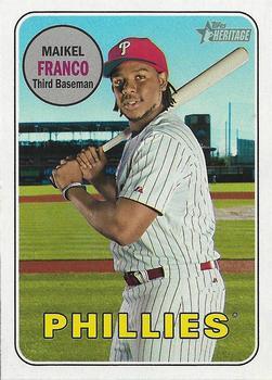 #132 Maikel Franco - Philadelphia Phillies - 2018 Topps Heritage Baseball