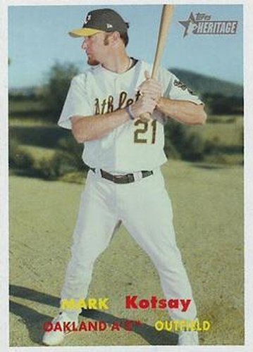 #132 Mark Kotsay - Oakland Athletics - 2006 Topps Heritage Baseball